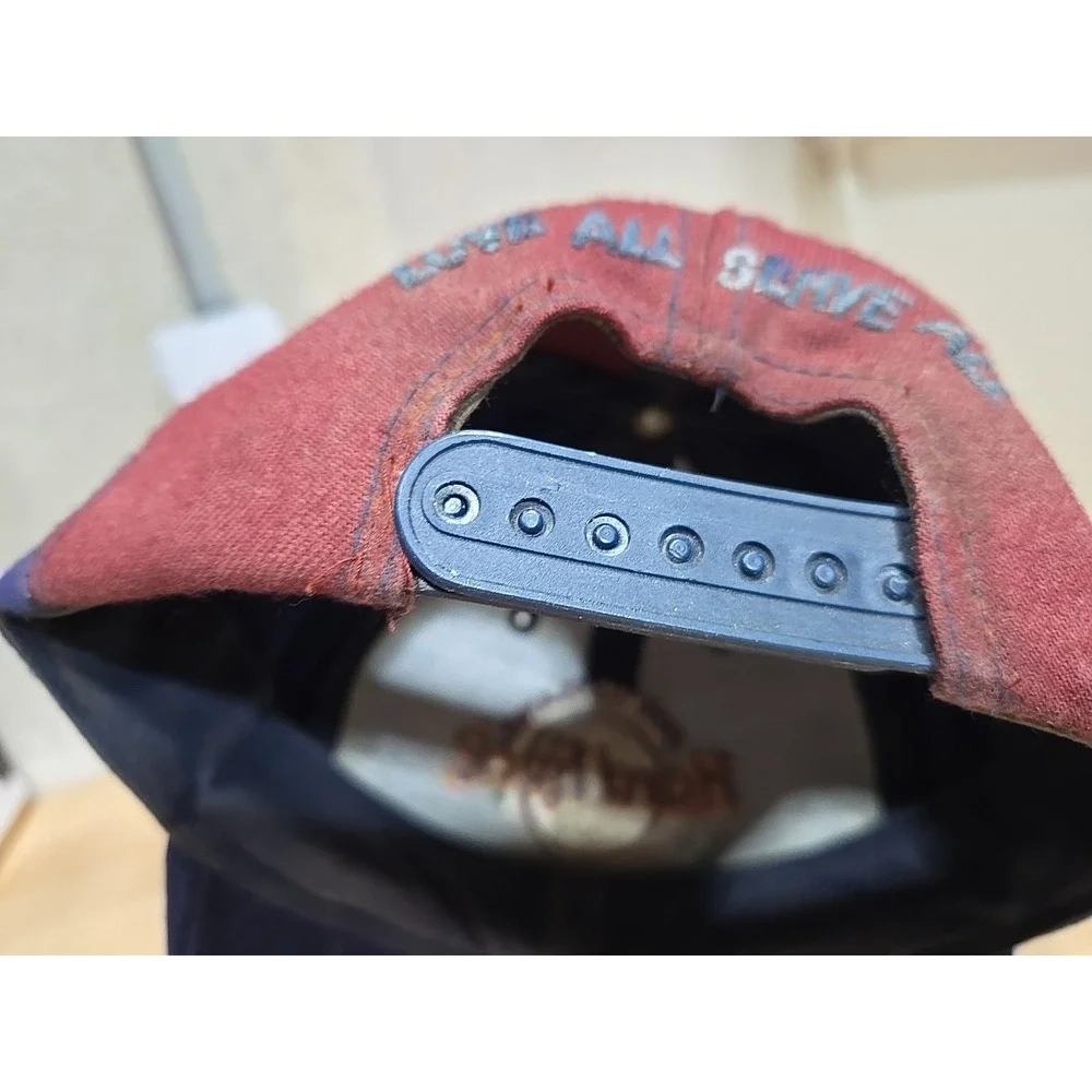 Vintage Hard Rock‎ Cafe London SnapBack Cap Hat Colorblock Faded Distressed 90s